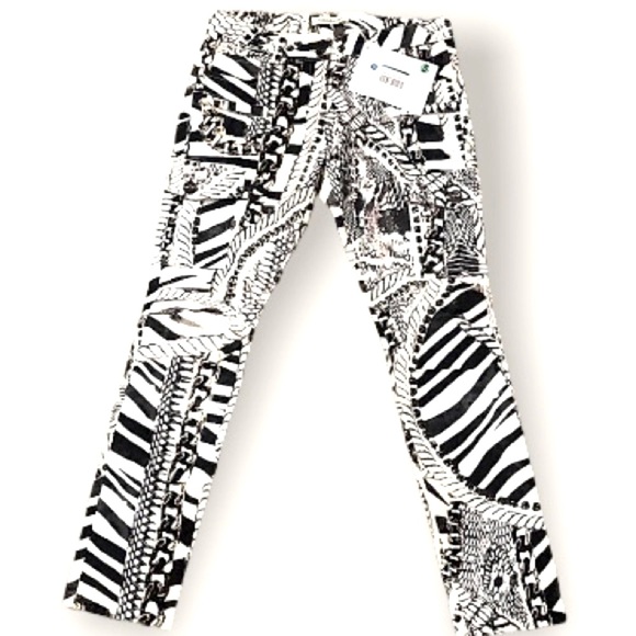 NWOT Pierre Balmain Black and White Print Jean - Picture 3 of 8